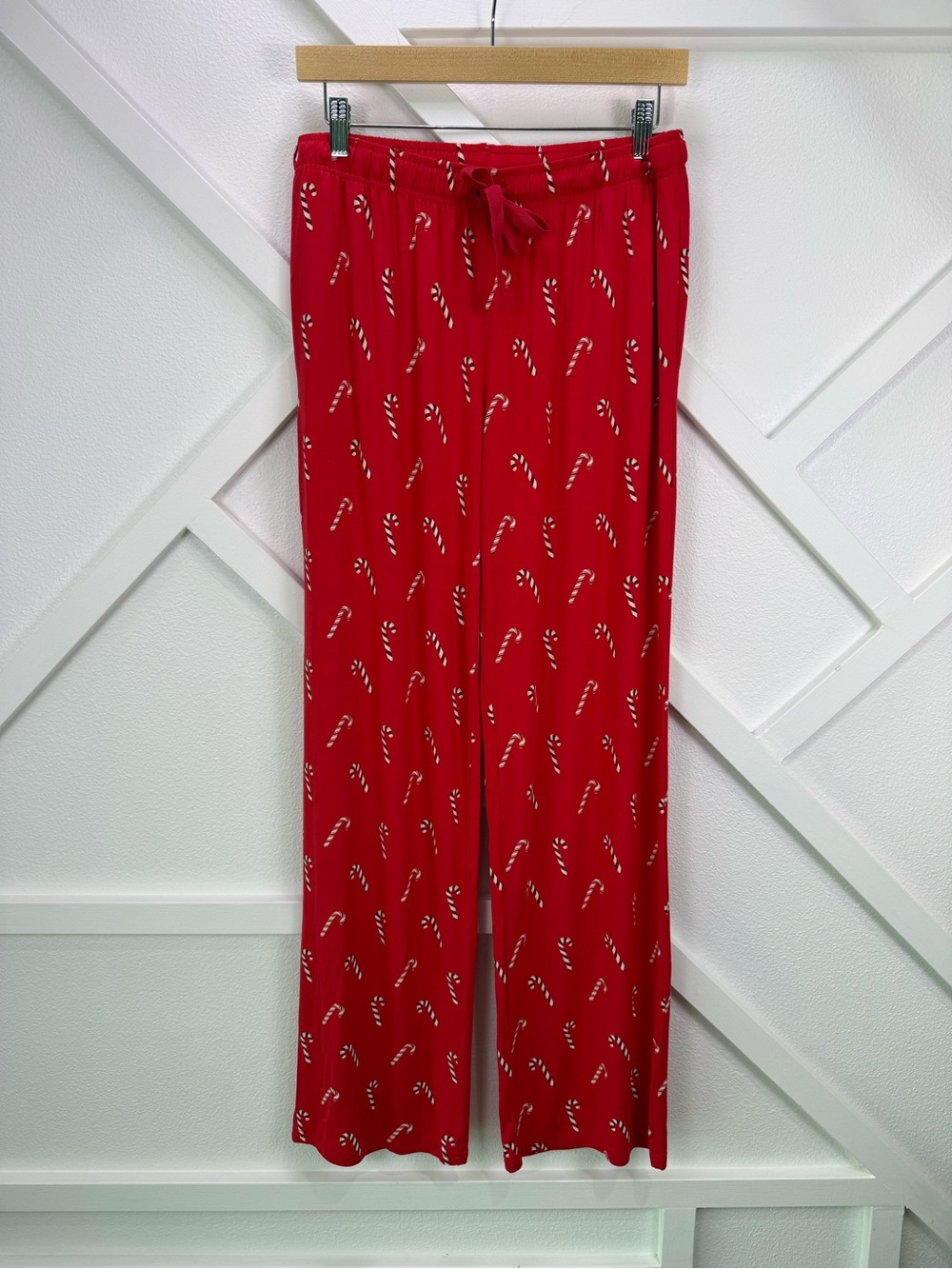 NWT Kyte Baby Bamboo Lounge Pants Red Candy Cane Print Christmas Size Medium